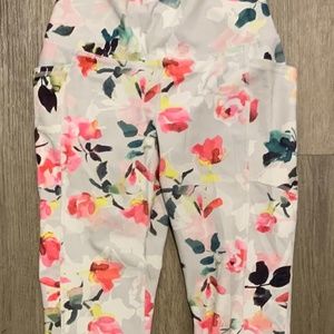 High Waisted Floral Leggings RBX active Size Small with side Pocket. Barely worn